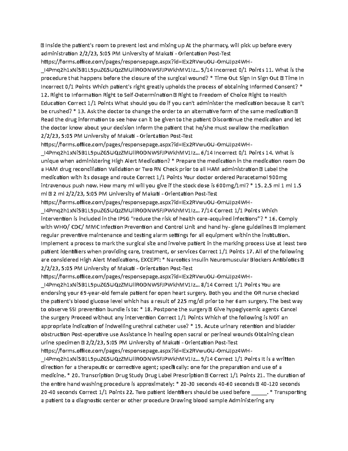 Inside the patient - notes incide OR - Inside the patient's room to ...