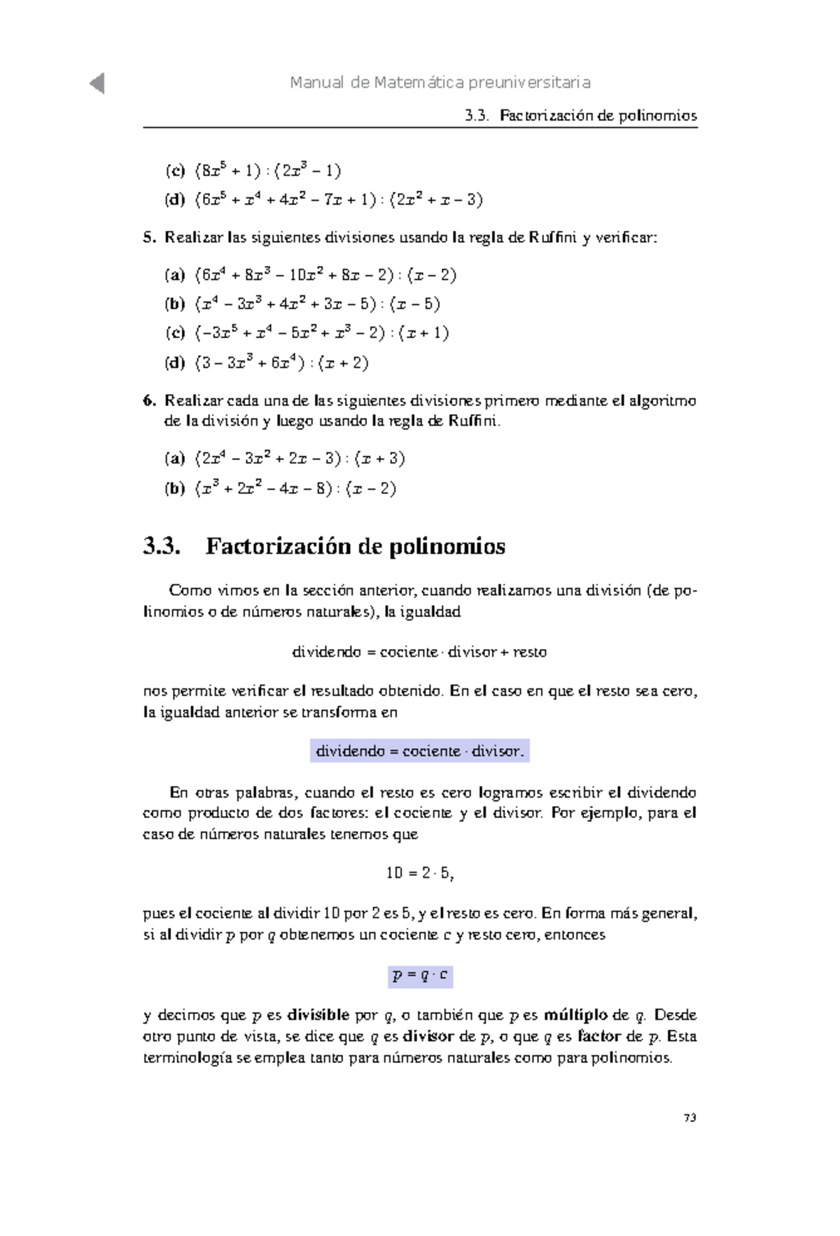 4- Factorizaciones Y Expresiones Racionales - Factorizaci ́on de ...