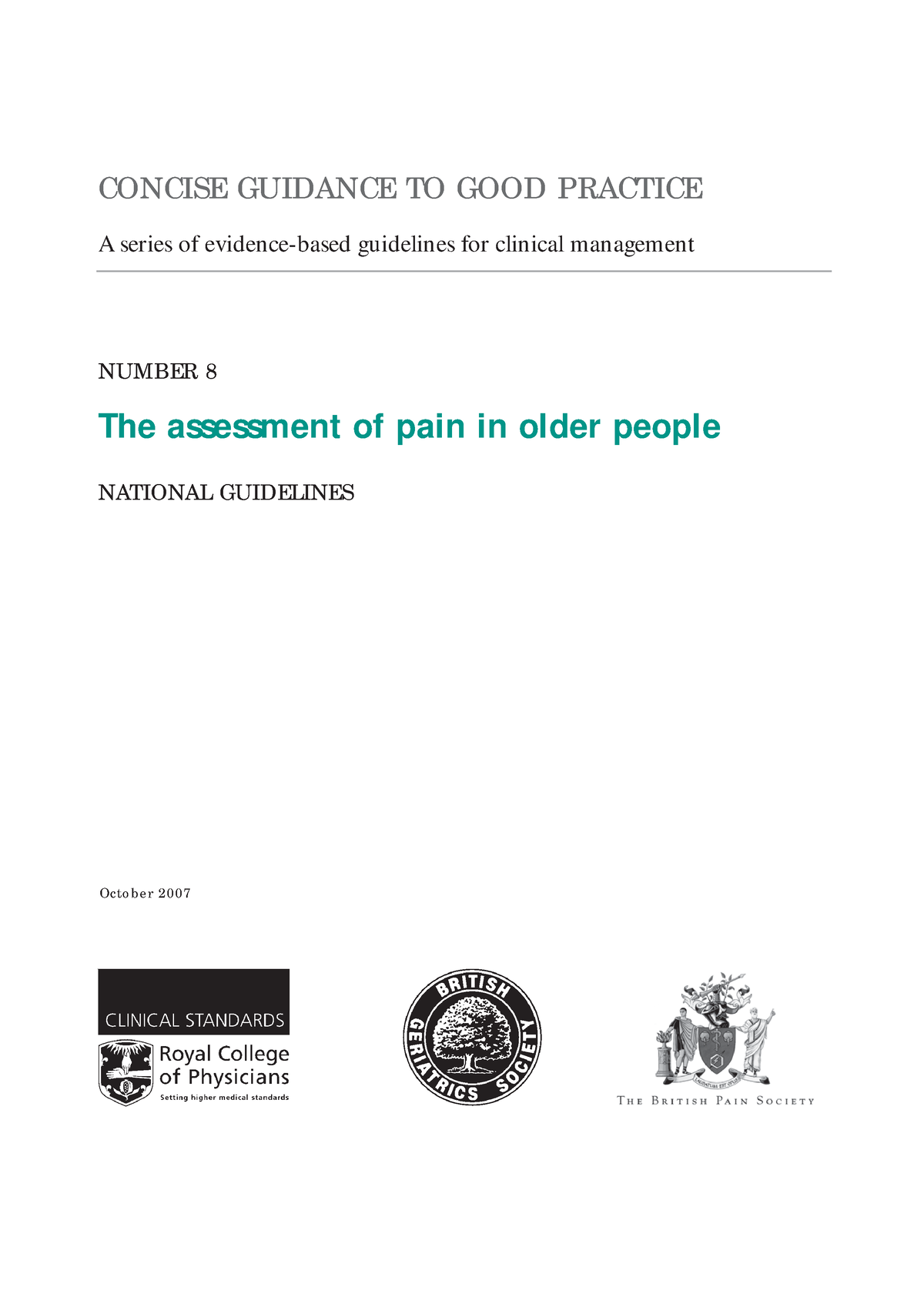 book-pain-older-people-literature-concise-guidance-to-good-practice