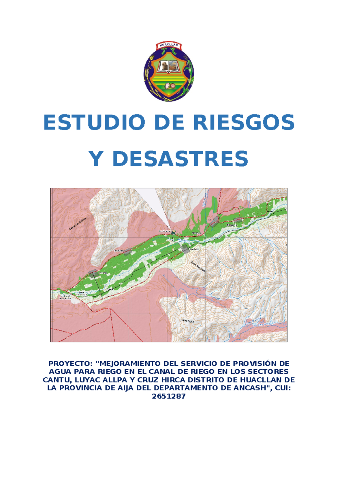 Analisis DE Riesgos Y Desastres - ESTUDIO DE RIESGOS Y DESASTRES ...