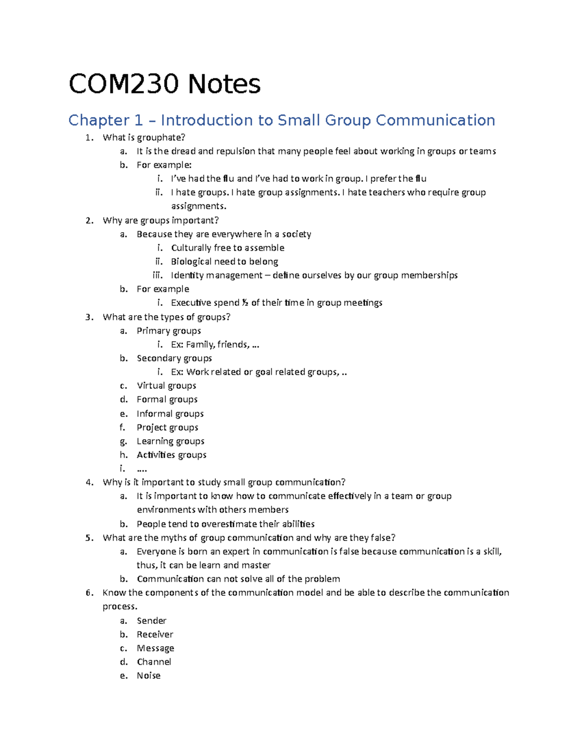 original case study about group communication