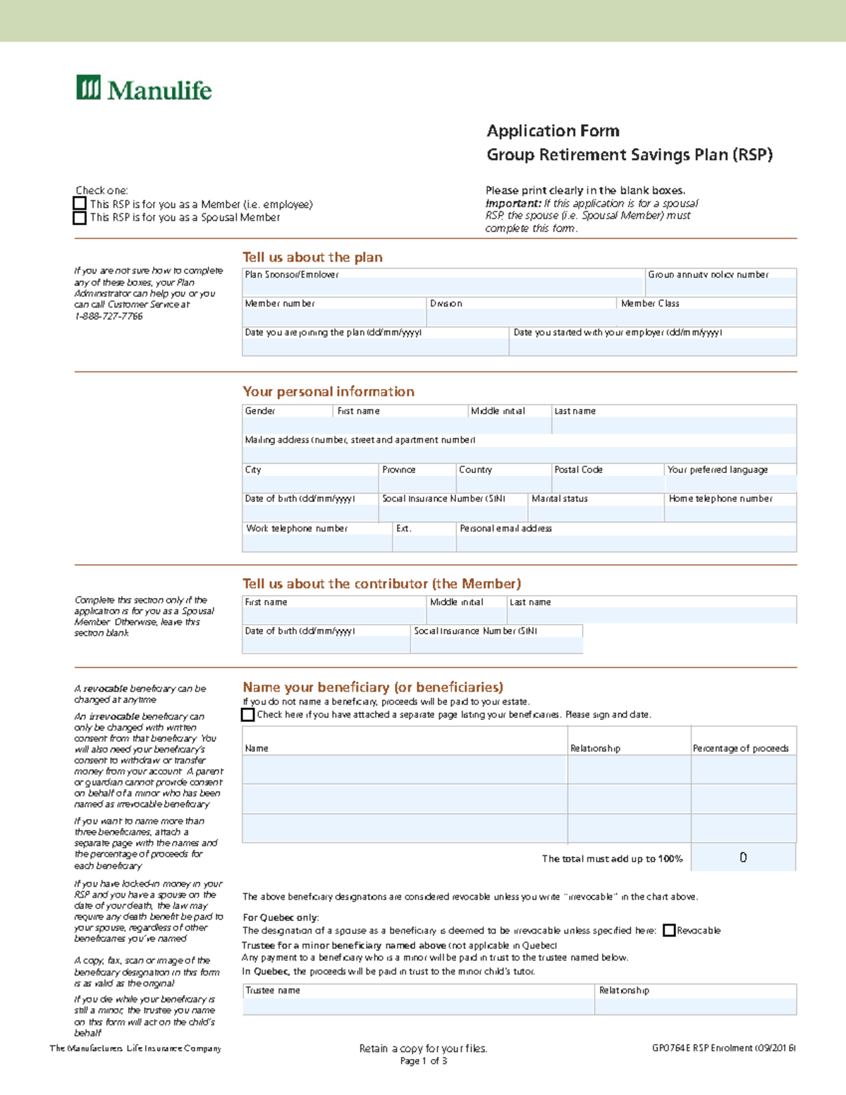 RRSP Application for rrsp group - Studocu