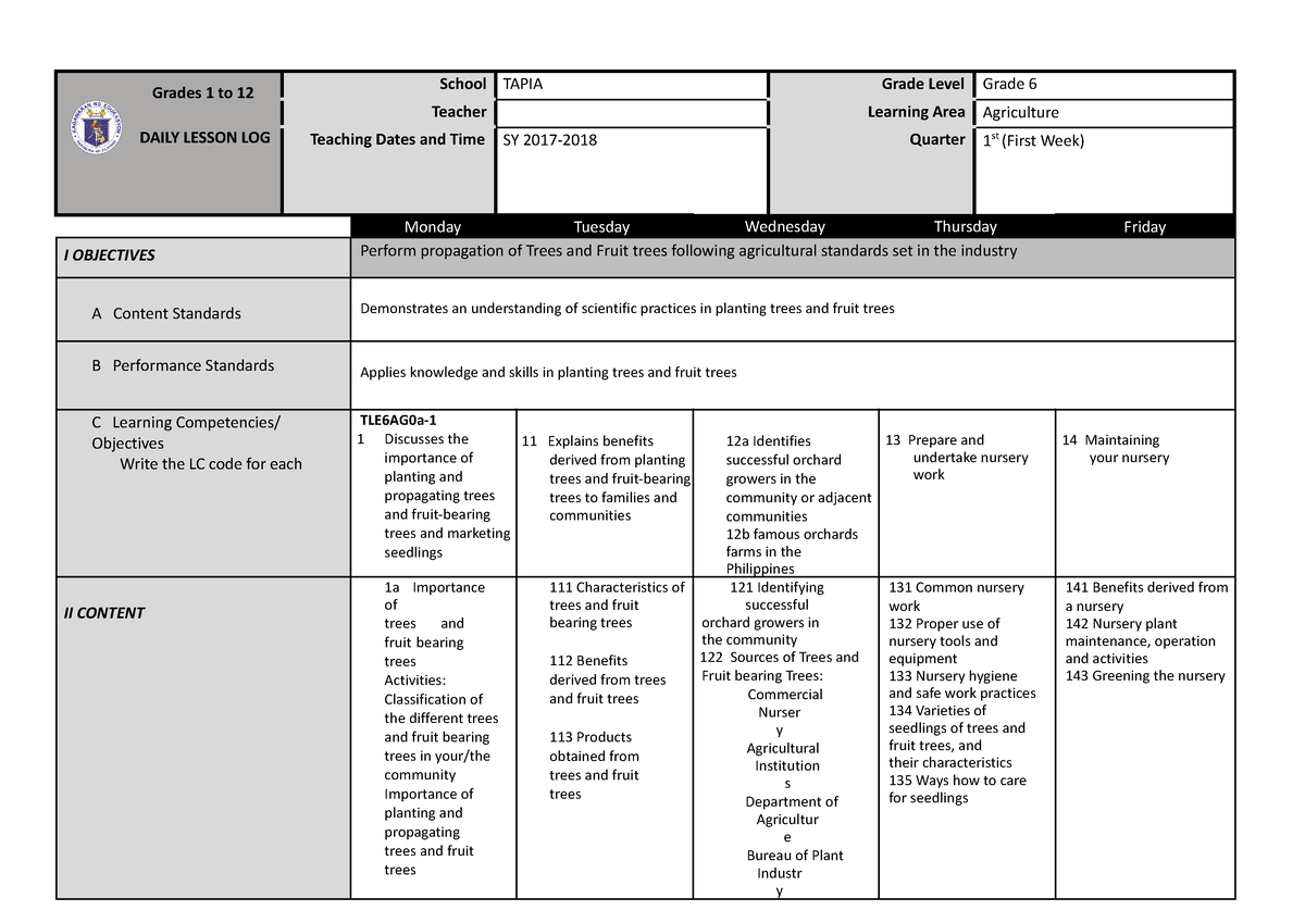 dll-agriculture-daily-lesson-log-grades-1-to-12-daily-lesson-log