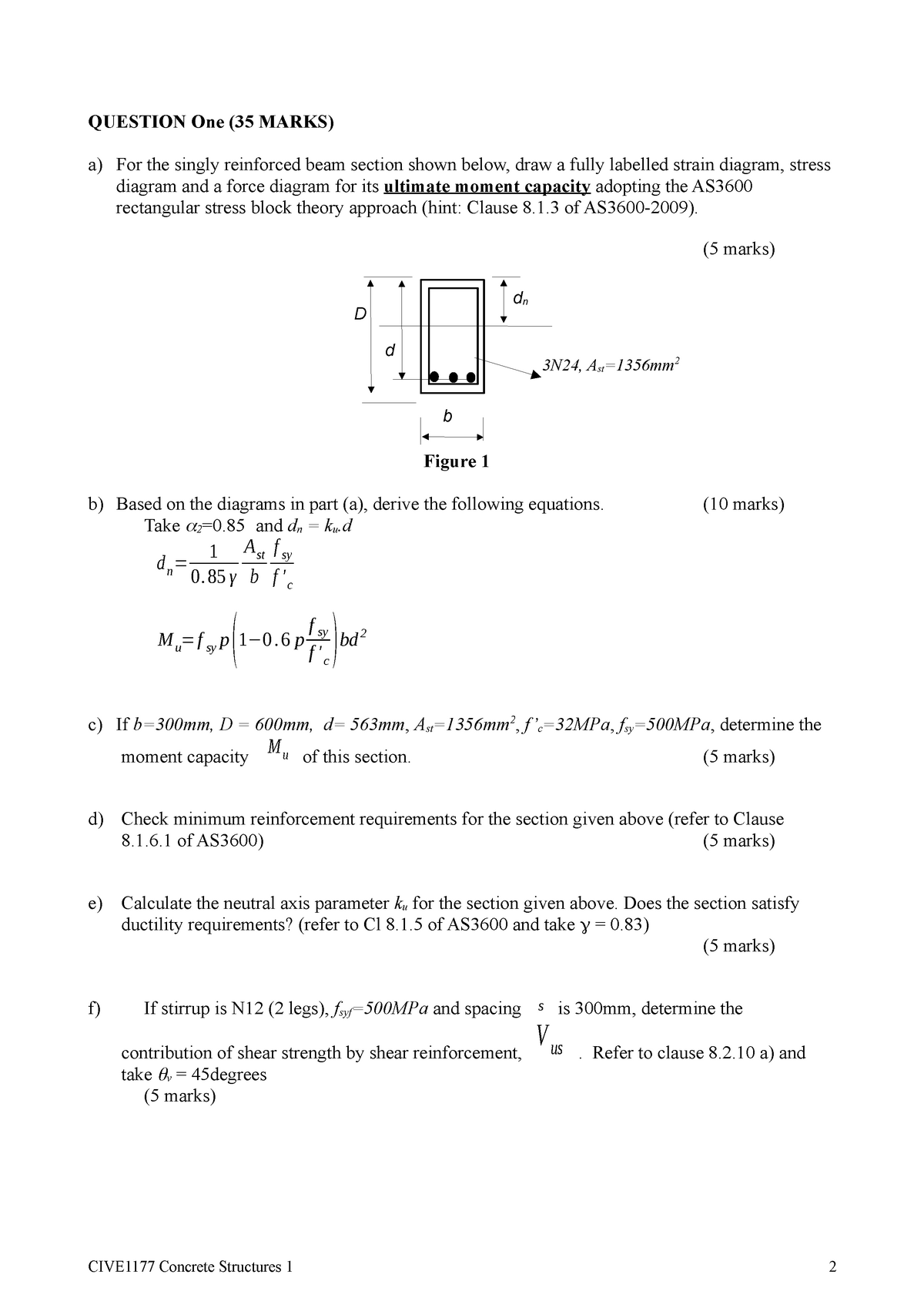 Exam 10 November 2012, questions - QUESTION One (35 MARKS) a) For the Sns-Brigh10