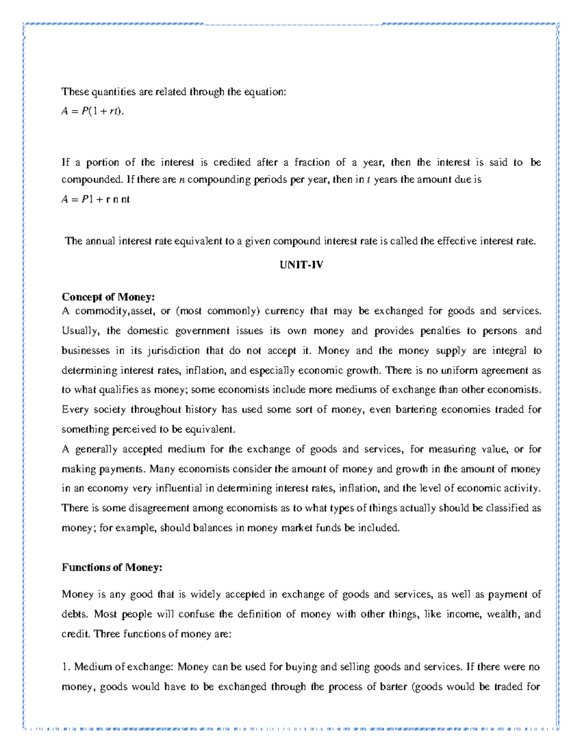 U4 - Unit 4 notes for Law and Economics - These quantities are related ...