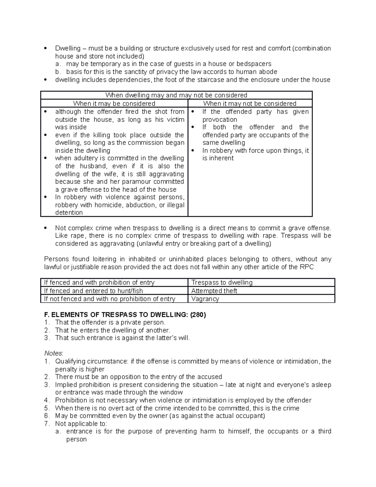 Art 277 281 Crimes Against Security Notes Criminal Law 2 - Dwelling ...