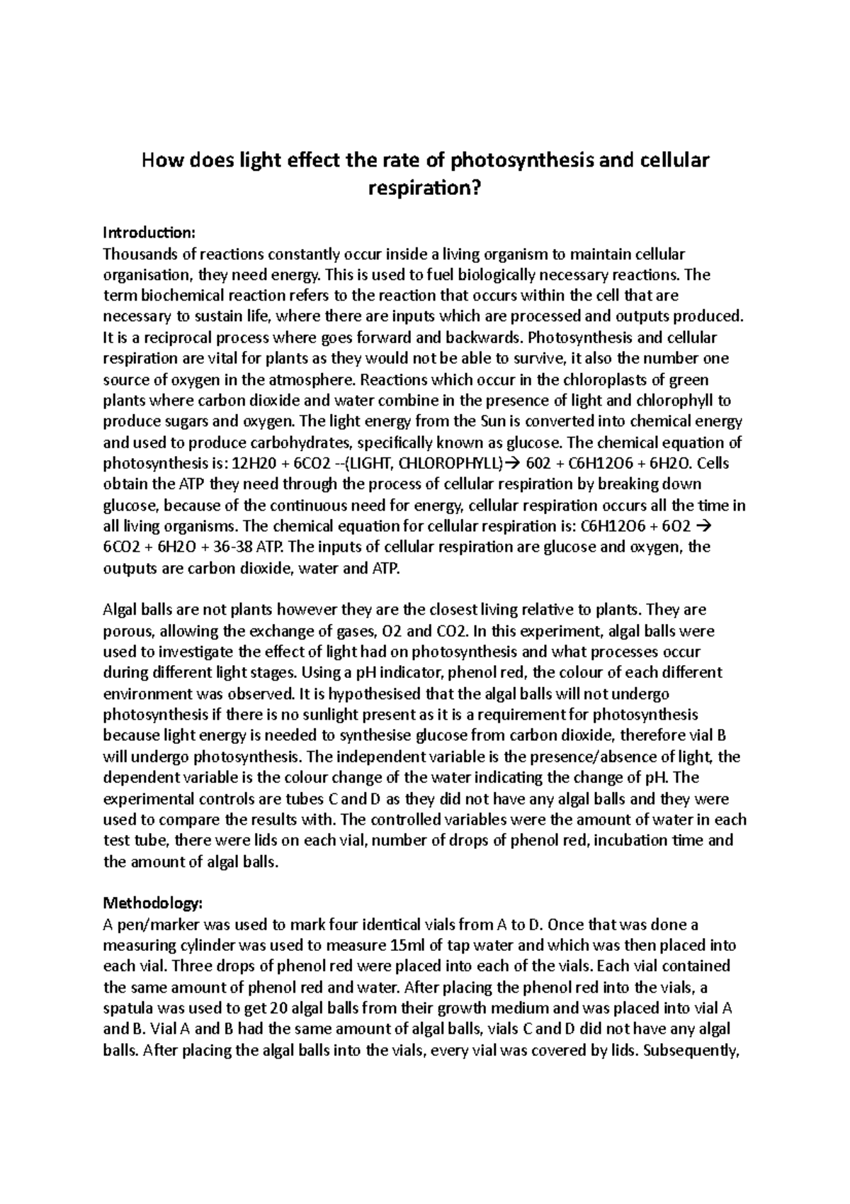 prac-report-grade-b-how-does-light-effect-the-rate-of