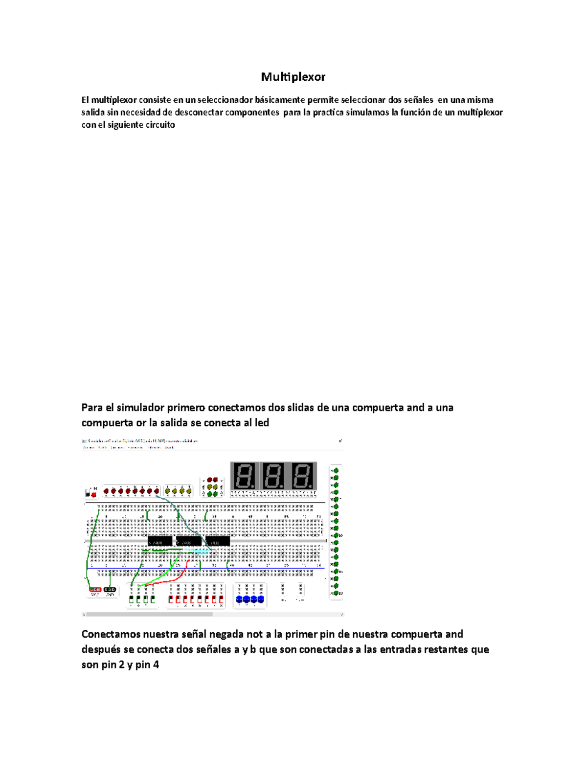 Multiplexor - cet 1 - Multiplexor El multiplexor consiste en un ...