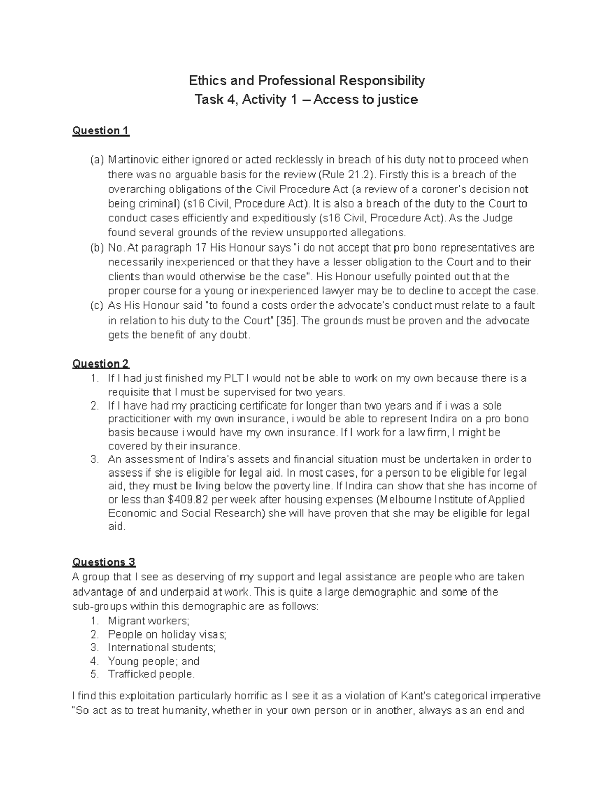 4.1 Ethics and Professional Responsibility - Ethics and Professional ...