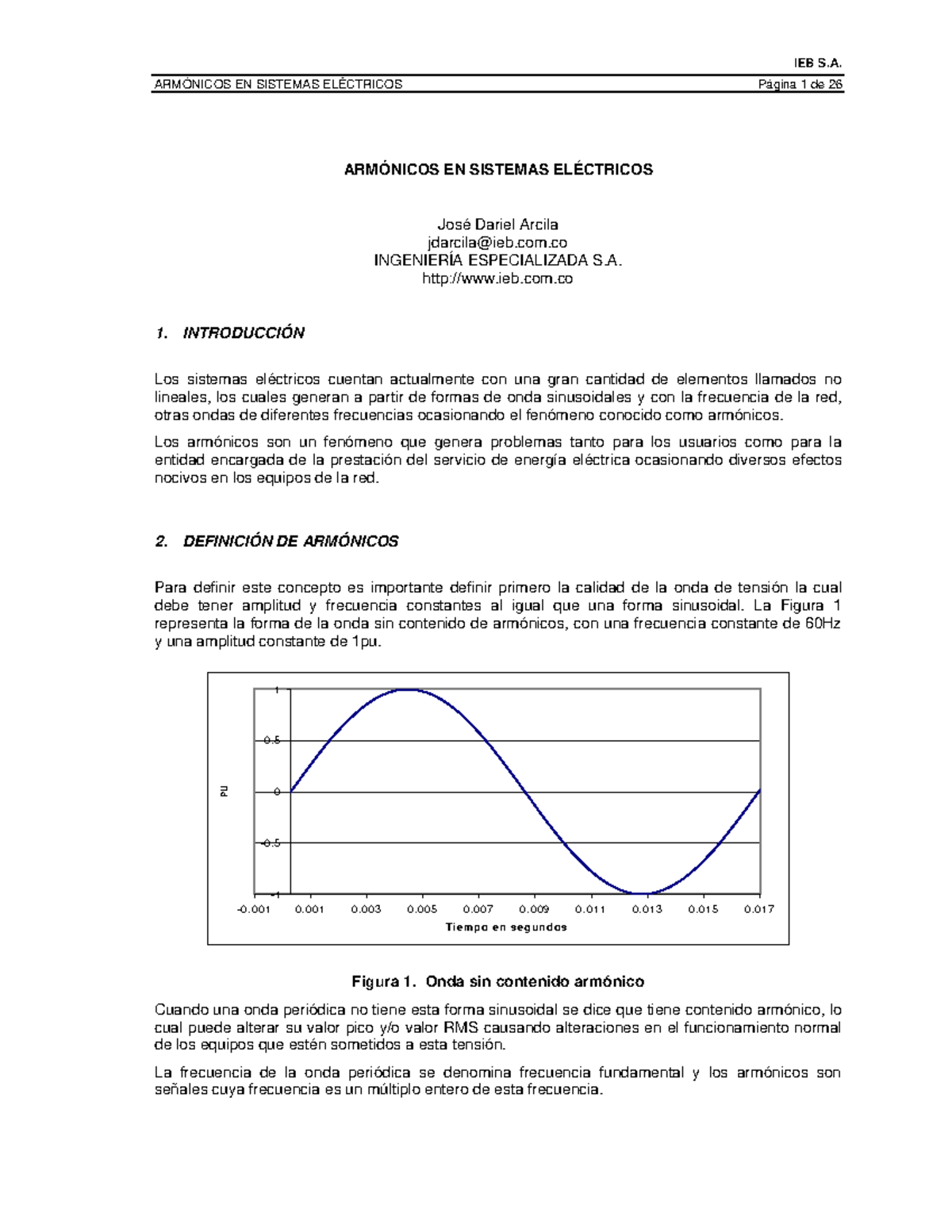 Armonicos en sistemas electricos en sistemas de potencia ARMÓNICOS EN