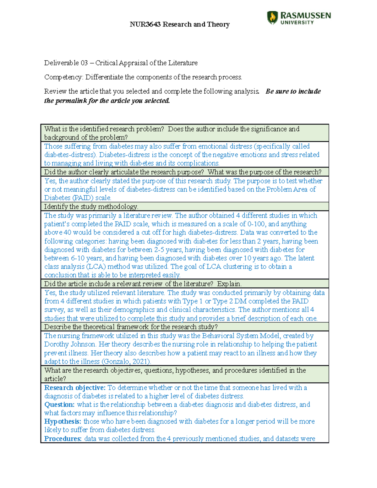 research process assignment