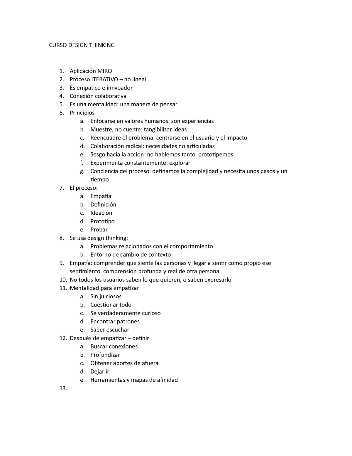Notas De Clase Prueba Curso Design Thinking Aplicaci N Miro Proceso Iterativo No Lineal Es