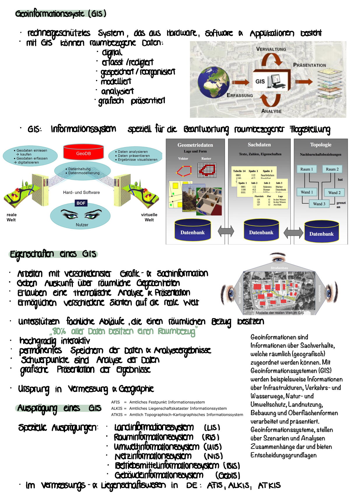 Zusammenfassung Teil3 - Geoinformationen Sind Informationen über ...