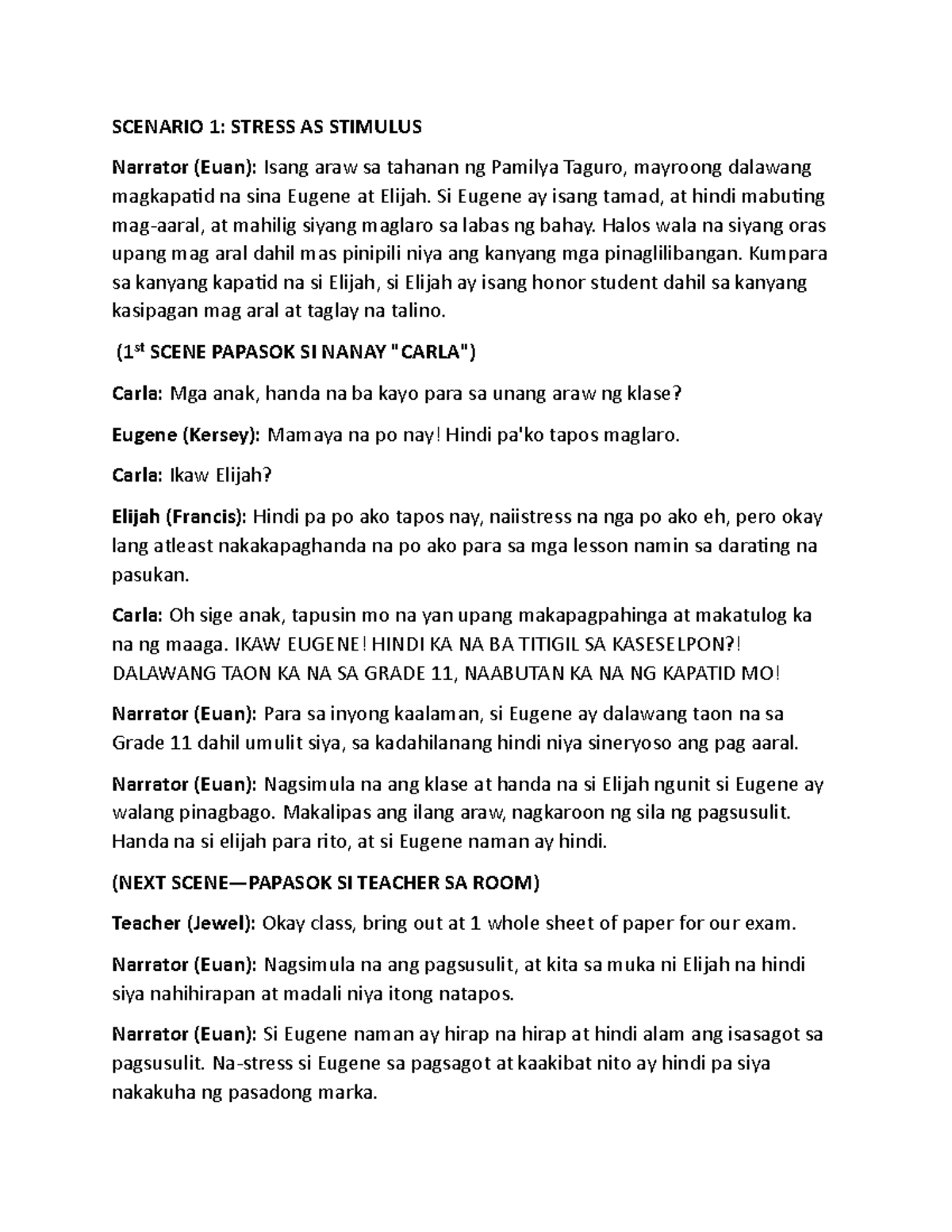 Perdev script for rp - It's a role play you can make in personality ...