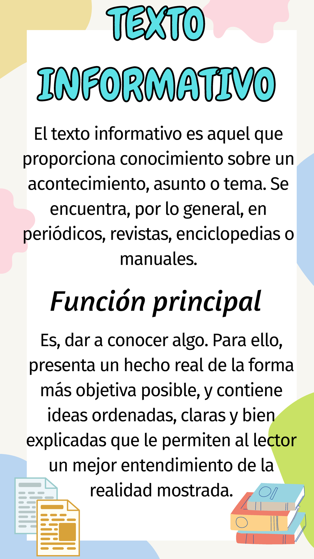 Texto Informativo - Ciencia - El Texto Informativo Es Aquel Que ...