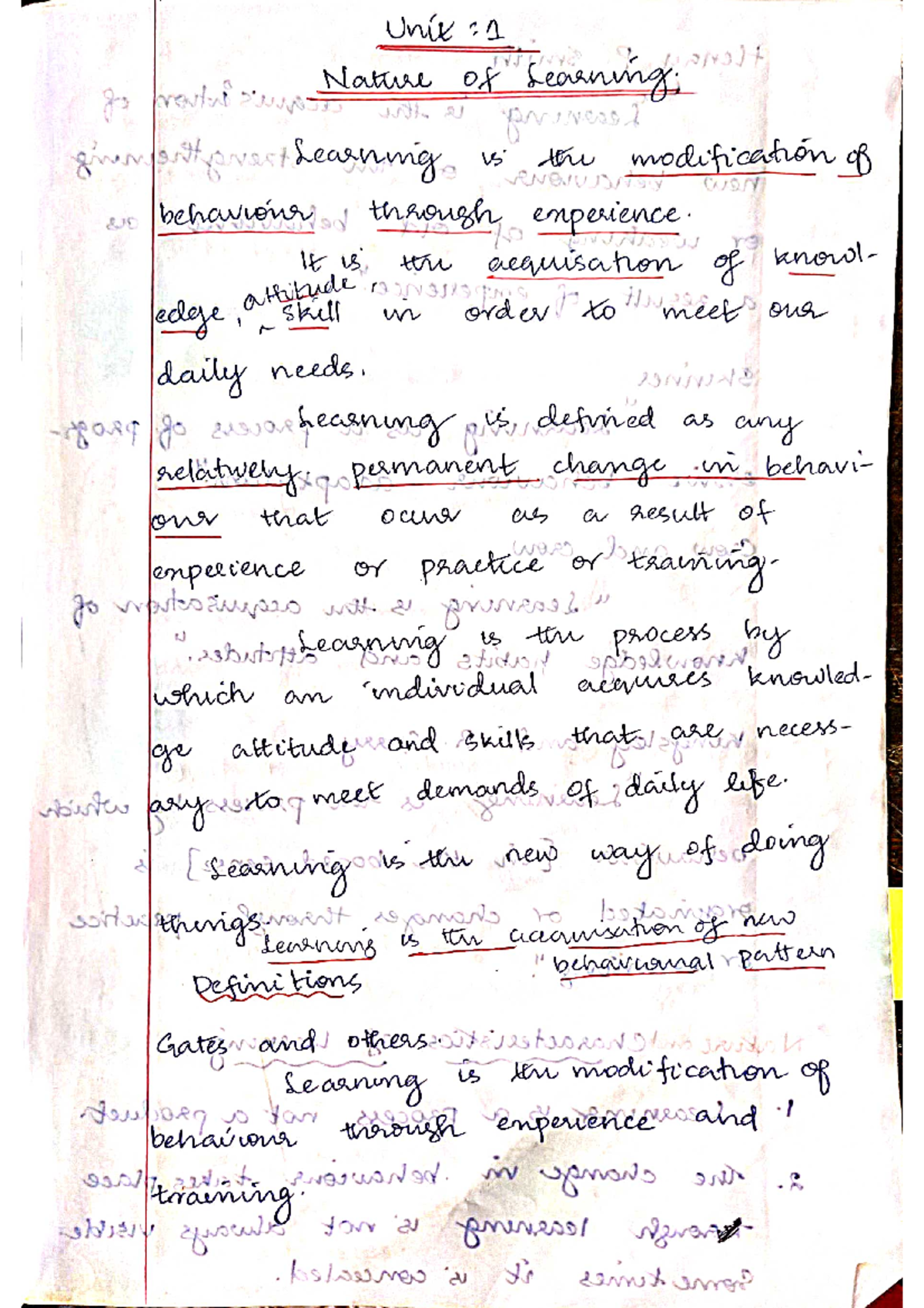 Nature of learning B.ed Social Science Studocu