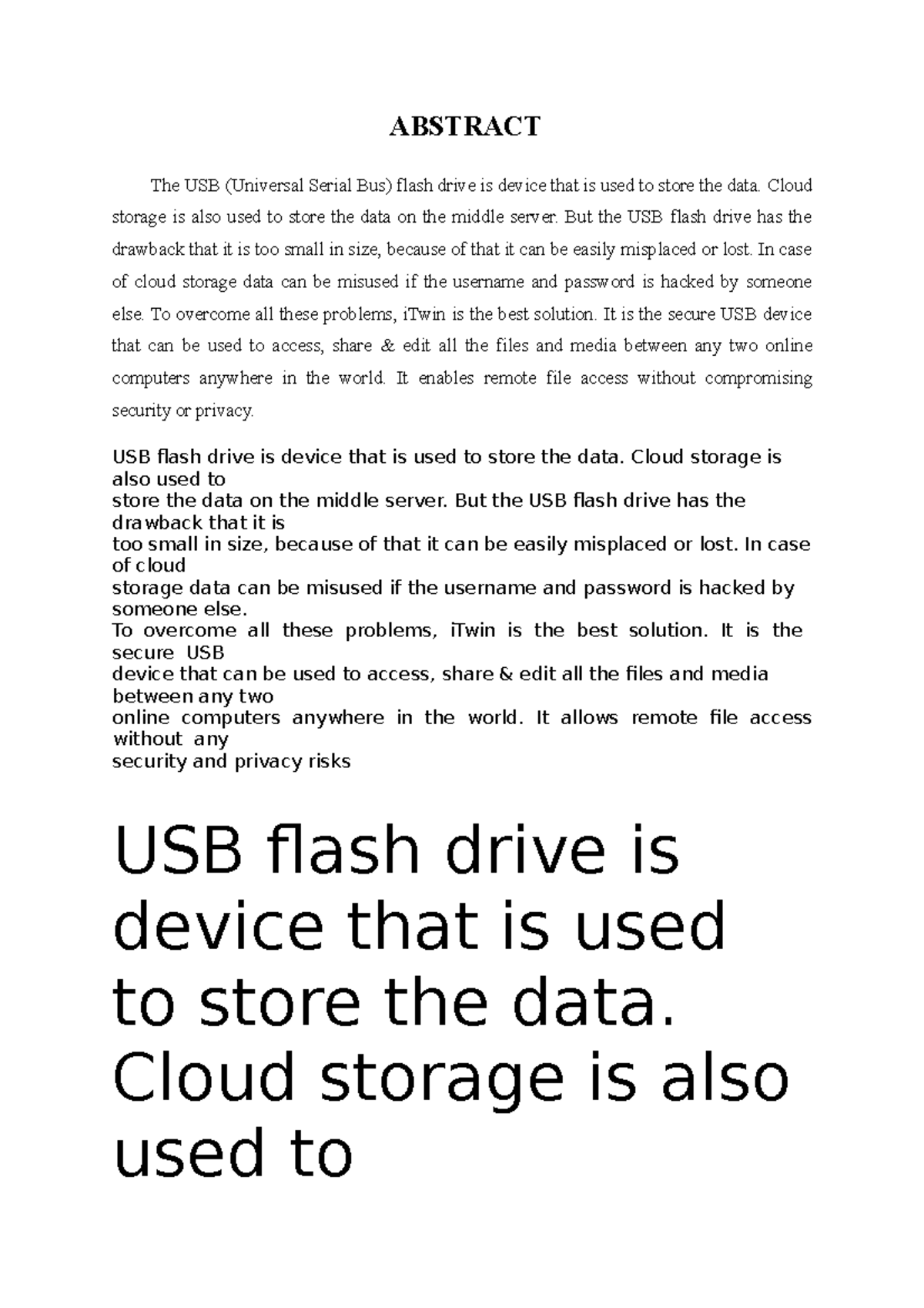 I twin - 2 - i-twin technology - ABSTRACT The USB (Universal Serial Bus ...