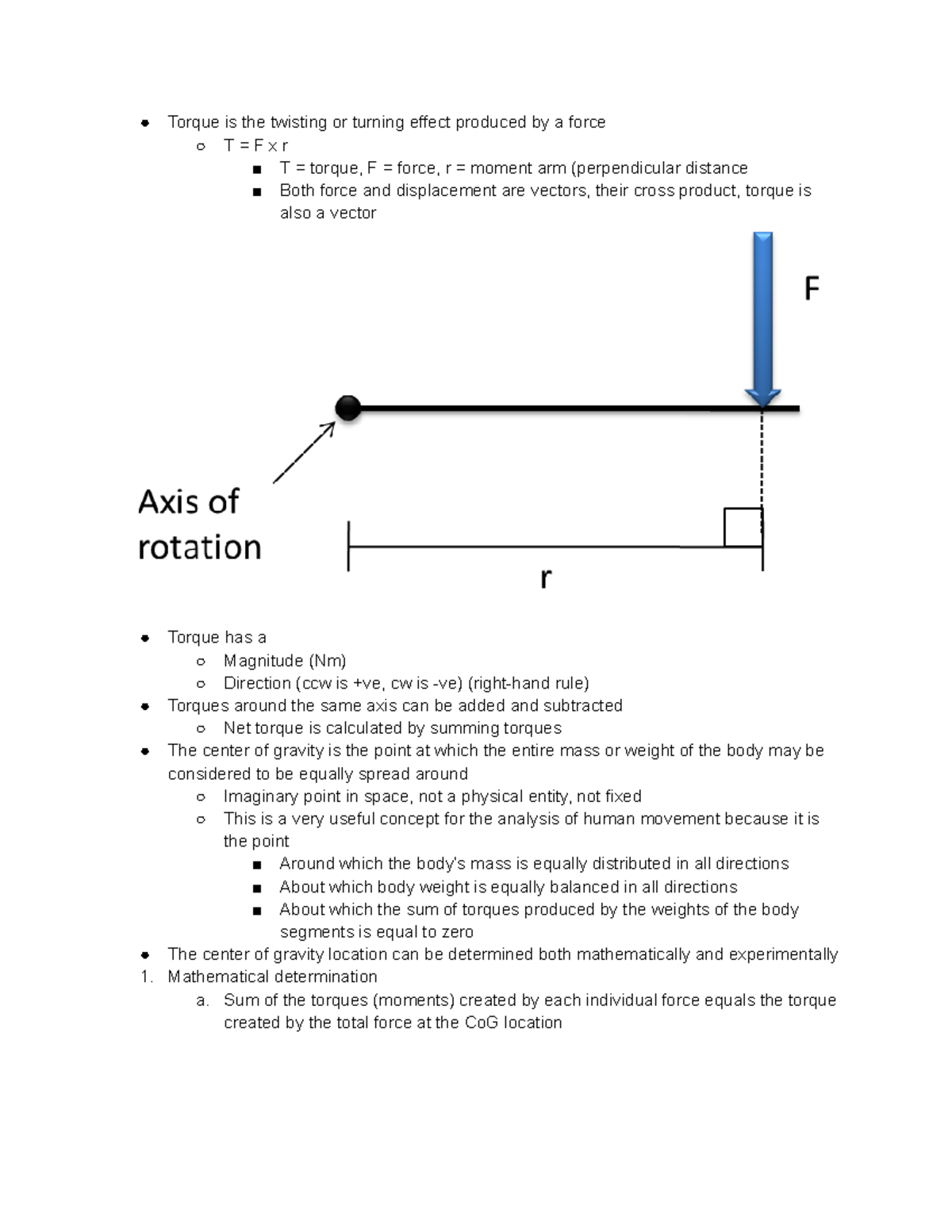 Lecture 10 - Moments and Torques 2 - Torque is the twisting or turning ...