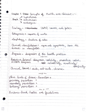 Pathophysiology EXAM 1 Review - PATHOPHYSIOLOGY EXAM 1 REVIEW: Chapter ...