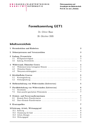 GET1 Uebung 03 ET - Fahrzeugsysteme Und Grundlagen Der Elektrotechnik ...