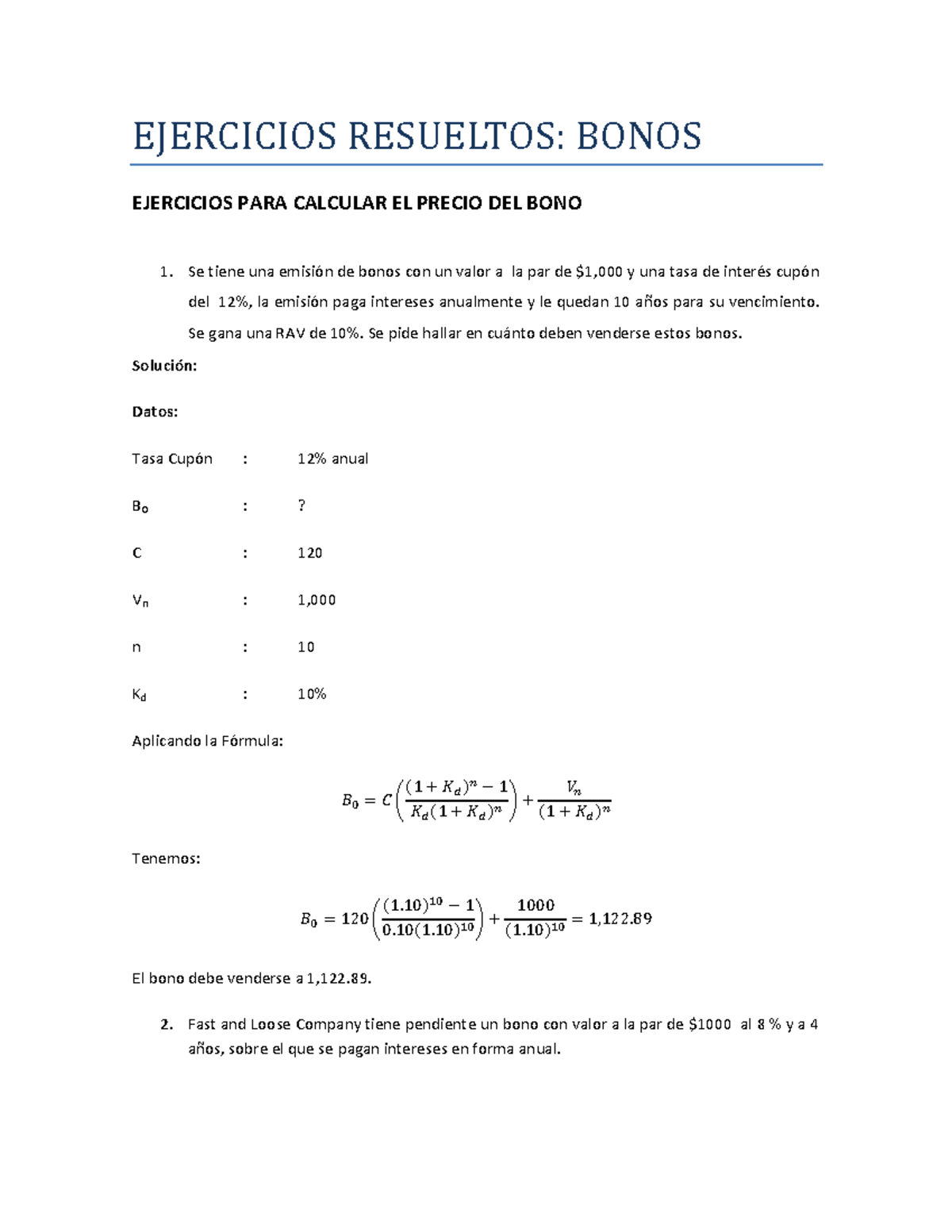 Ejercicios-resueltos-bonos - EJERCICIOS RESUELTOS: BONOS EJERCICIOS ...