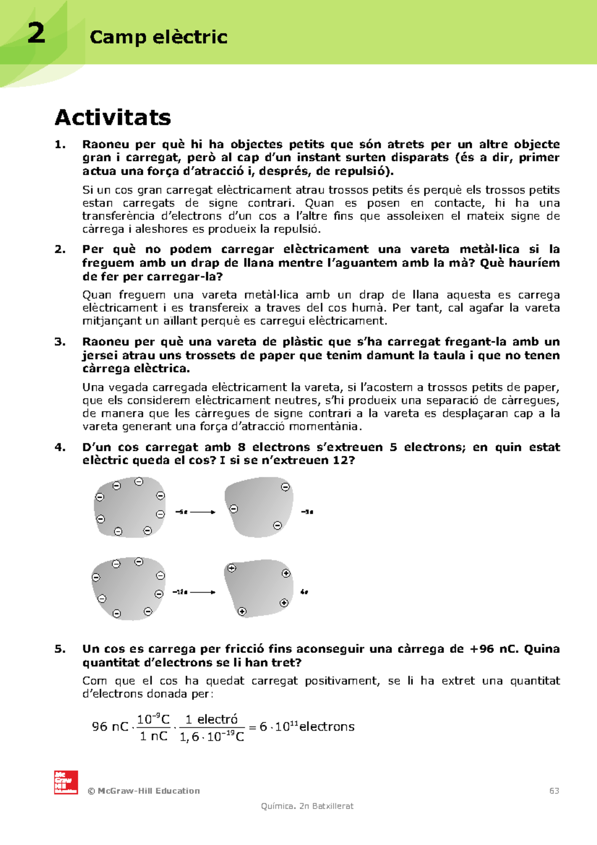 Unitat 3 camp elèctric - Apuntes 1,2,3 - ####### Camp elèctric © McGraw ...