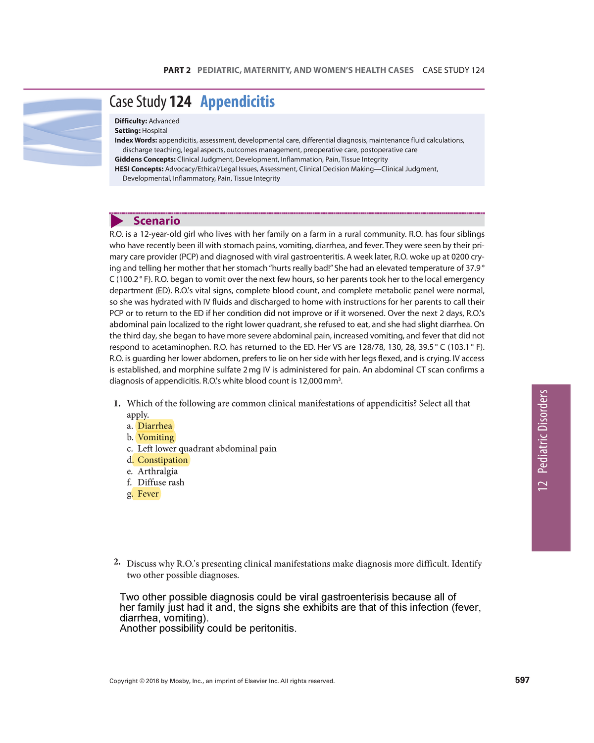 Case Study 124 Appendicitis - Case Study 124 Appendicitis difficulty ...