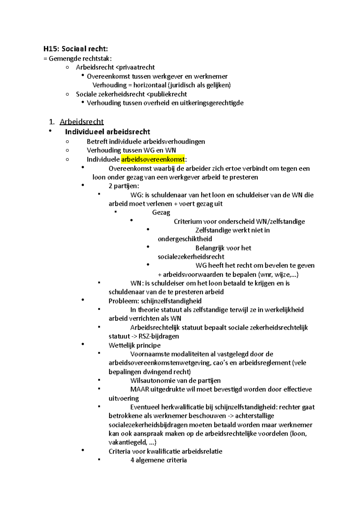 Samenvatting Compleet Samenvatting Hoofdstuk Sociaal Recht Boek Slides H Sociaal