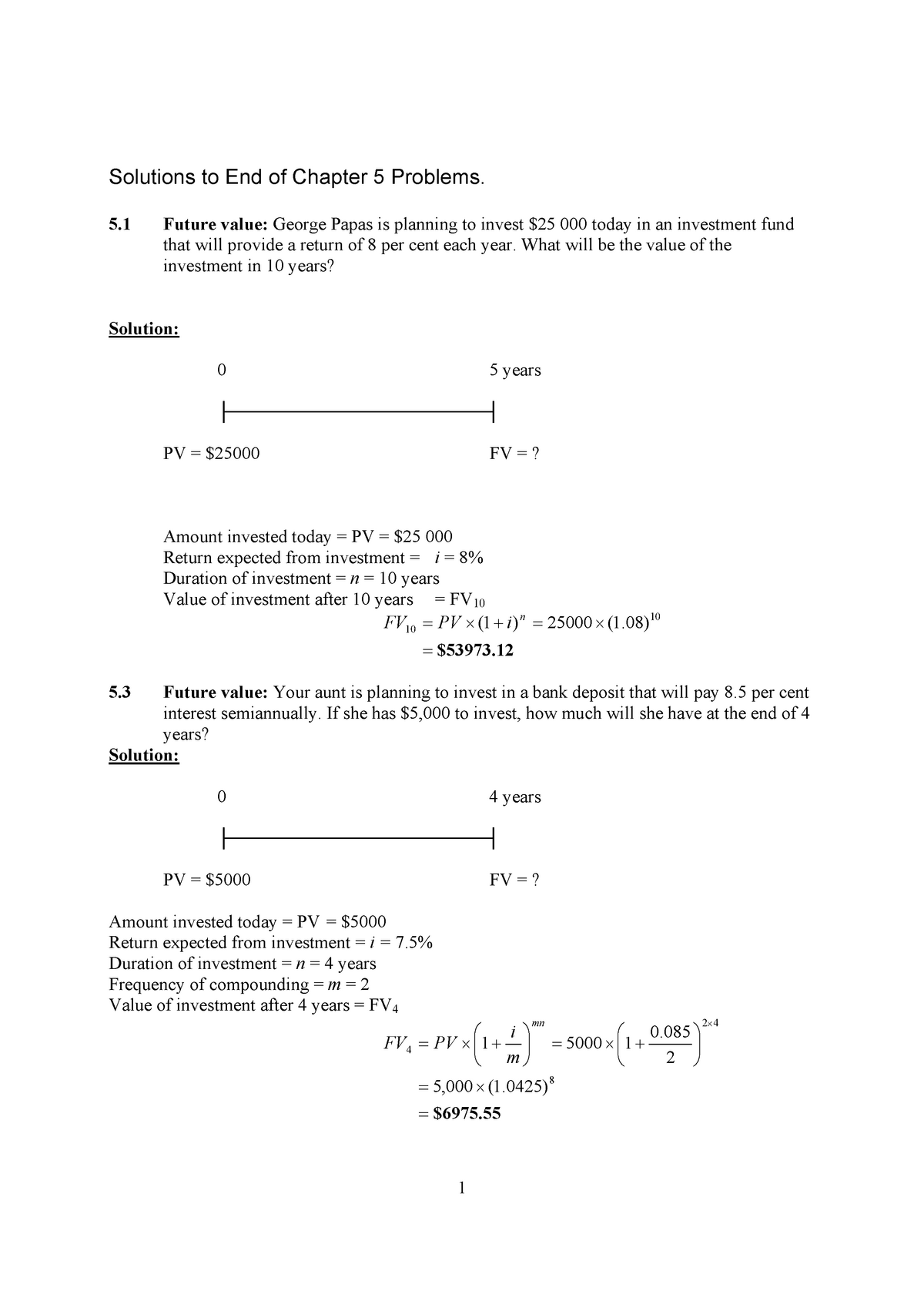 Chapter 5 Time Value Pdf Bfw2631 Financial Management Monash Studocu