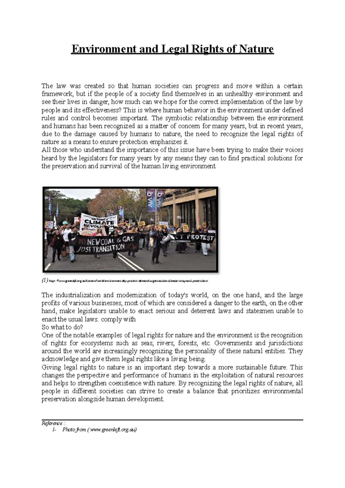 Environment and Legal Rights of Nature - The symbiotic relationship ...