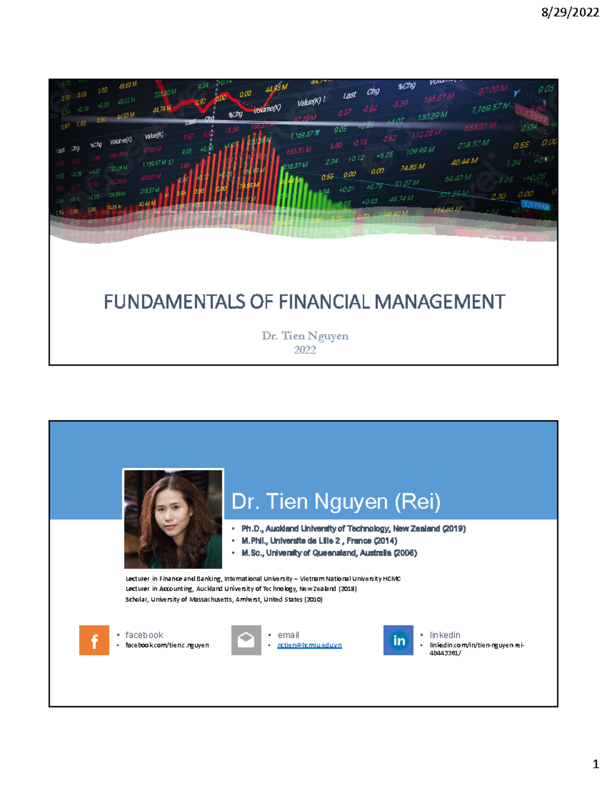IUFM Lecture 1 An Introduction to Financial Management (S1 2022 2023 ...