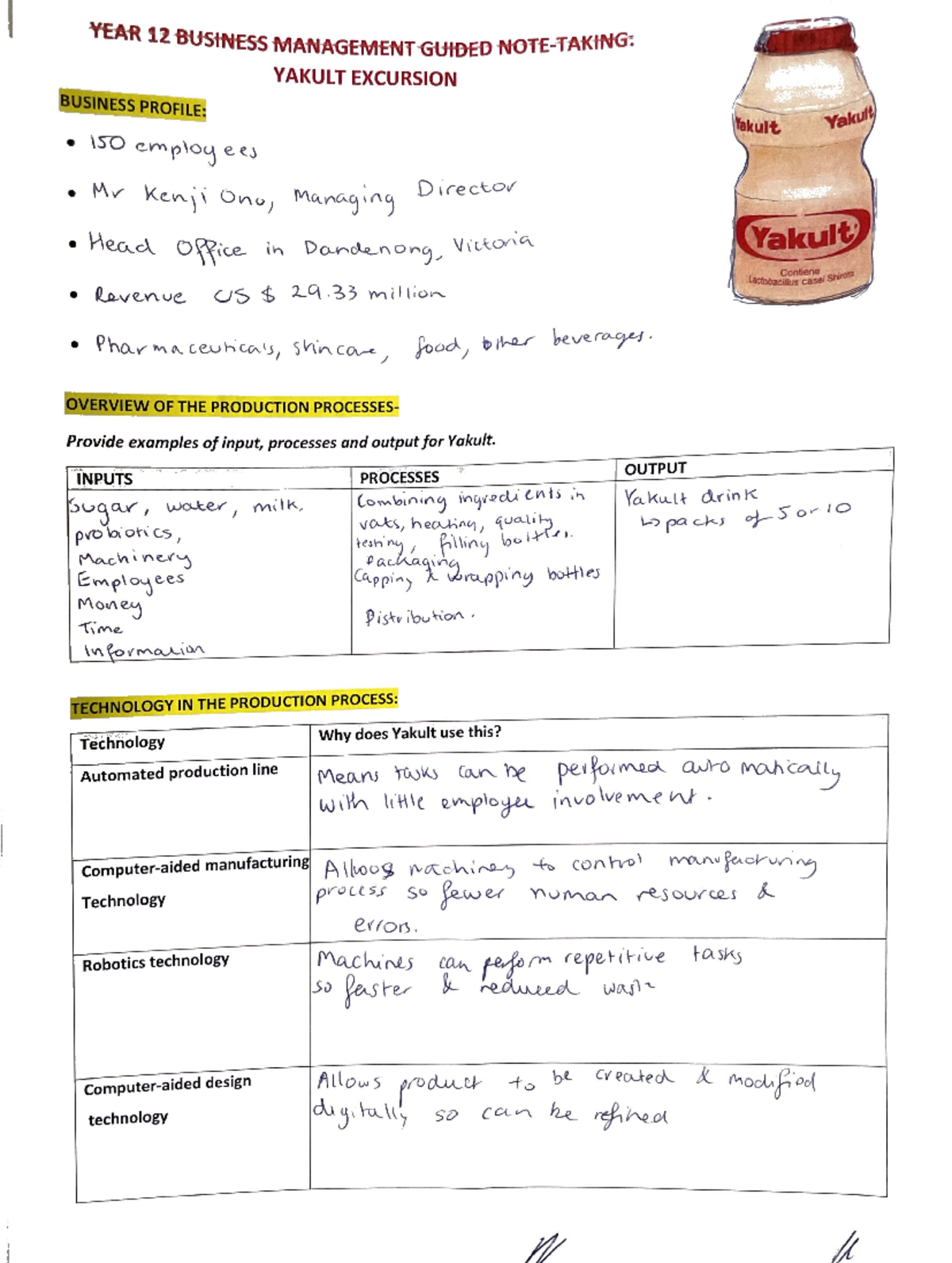 yakult business management case study