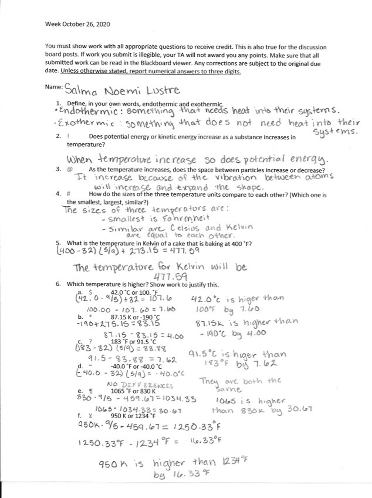 103 Chemistry Oct 26 - CHEM 103 - Studocu