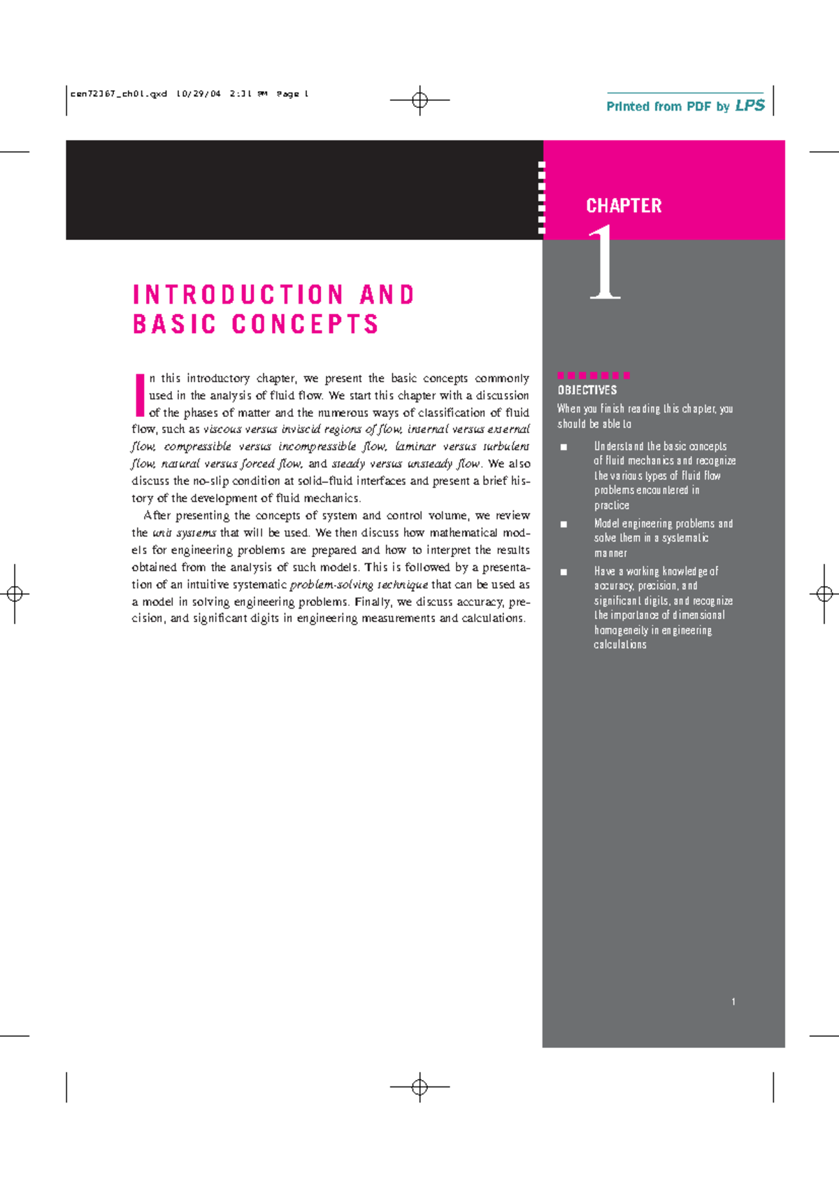 Chapter 1 - Lecture Notes 12 - INTRODUCTION AND BASIC CONCEPTS I N This ...