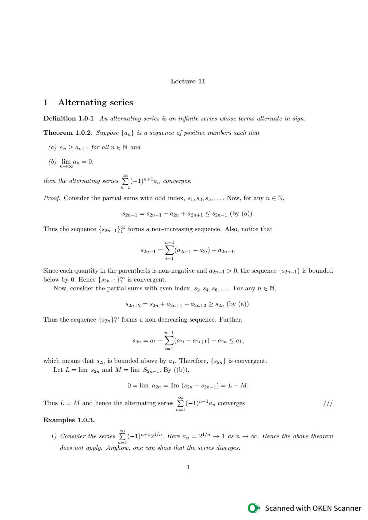 Calculus Lecture Notes 11 To 21 - By Prof. K. Sreenadh- IIT Delhi - Studocu