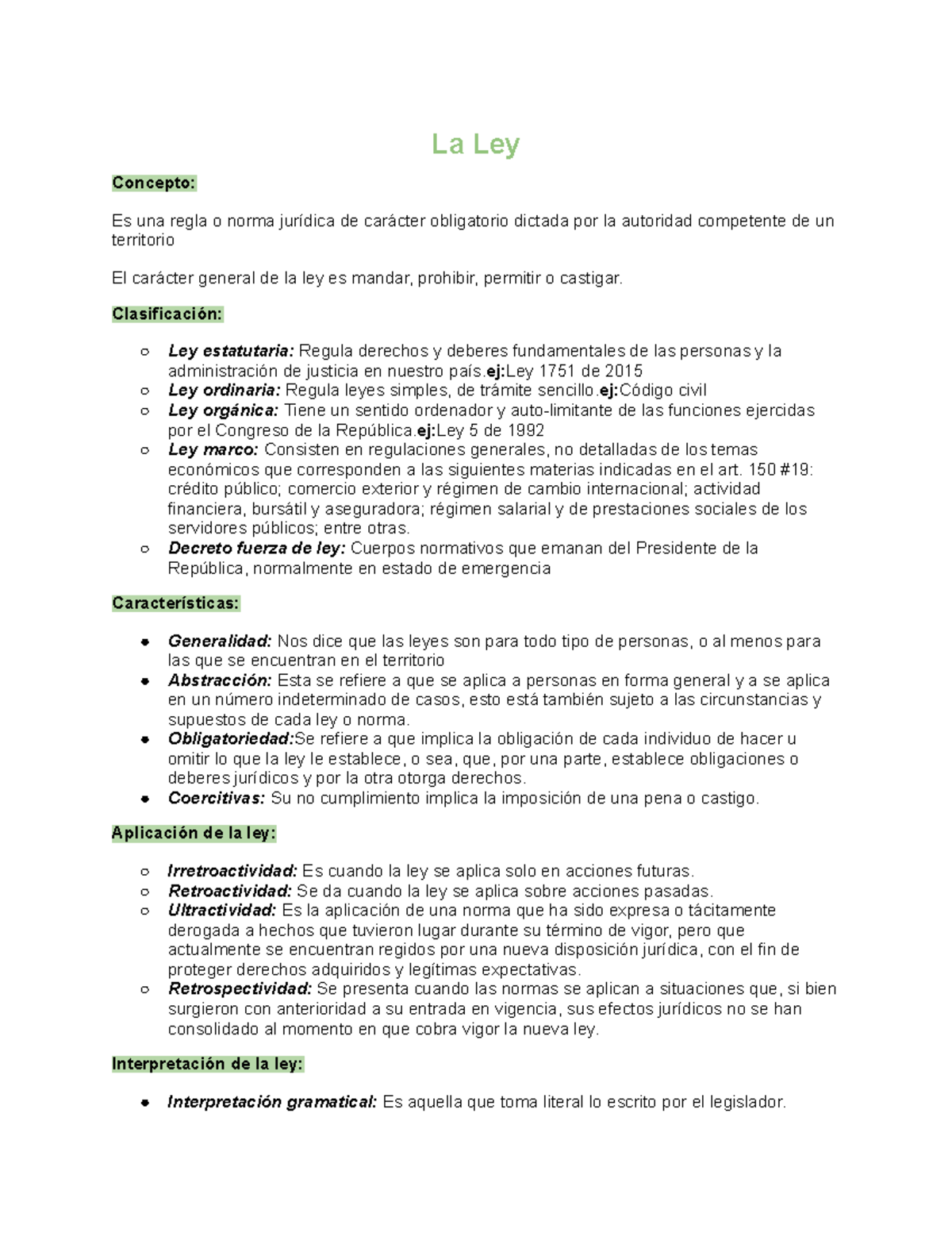 La Ley - Sobre la ley, tipos de ley - La Ley Concepto: Es una regla o ...