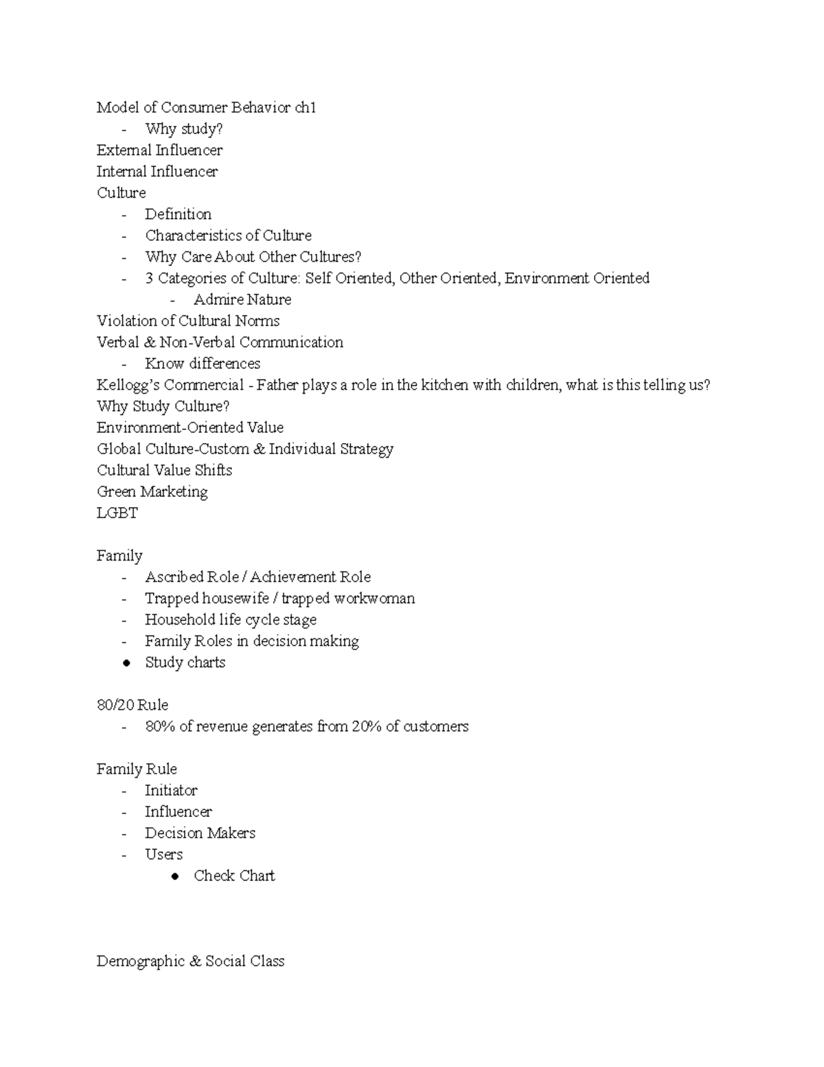 Consumer Behavior Test 1 - Model of Consumer Behavior ch - Why study ...