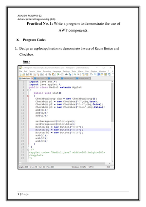 Aayushi Maurya 02 AJP EXP 8 - Advanced Java Programming (AJP) Practical ...