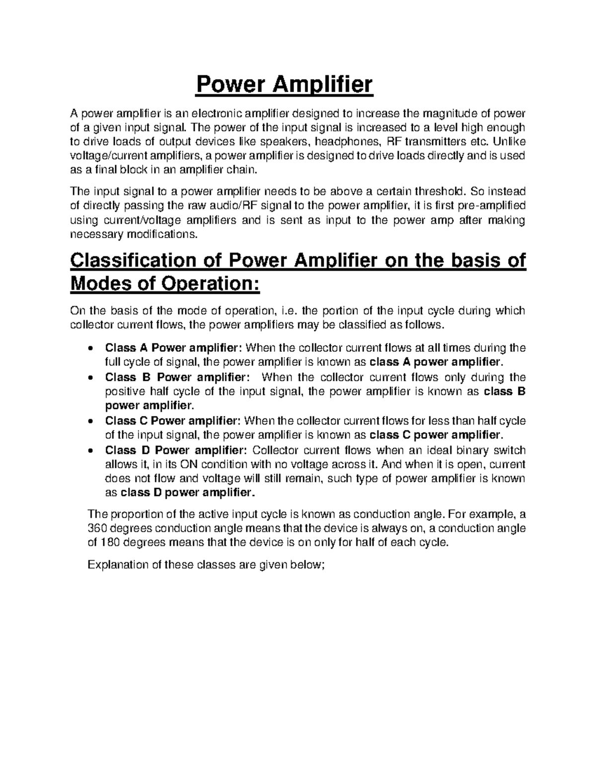 PowerAmplifier Basics Warning TT undefined function 32 Power