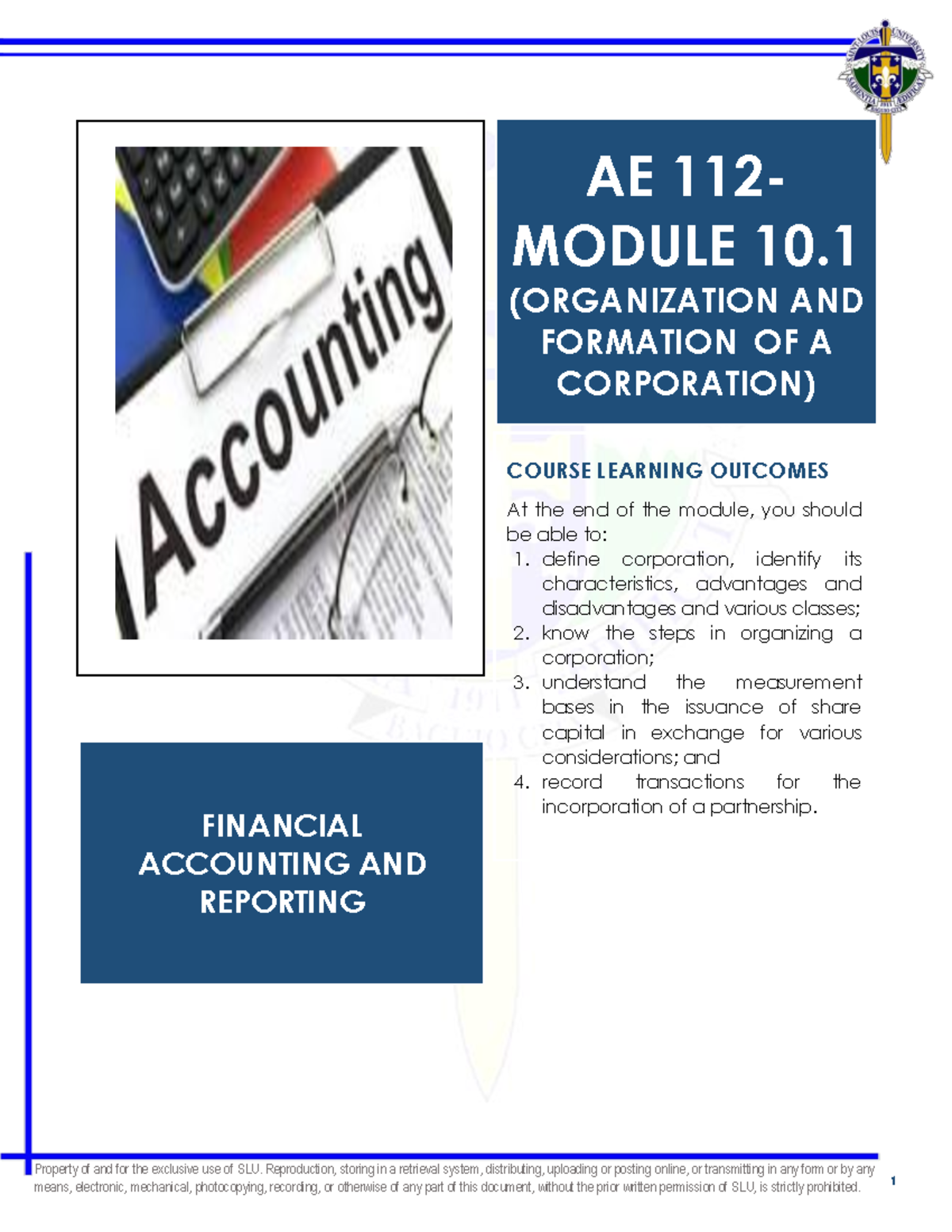 Module-10 - dyfuig - Property of and for the exclusive use of SLU ...