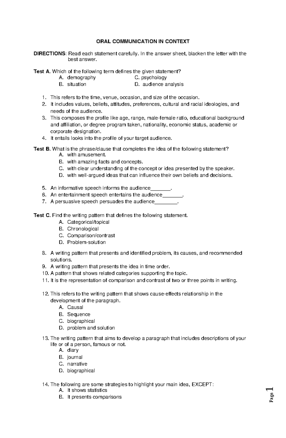 NAT Reviewer 2 ORAL Communication IN Context 2 1 ORAL COMMUNICATION
