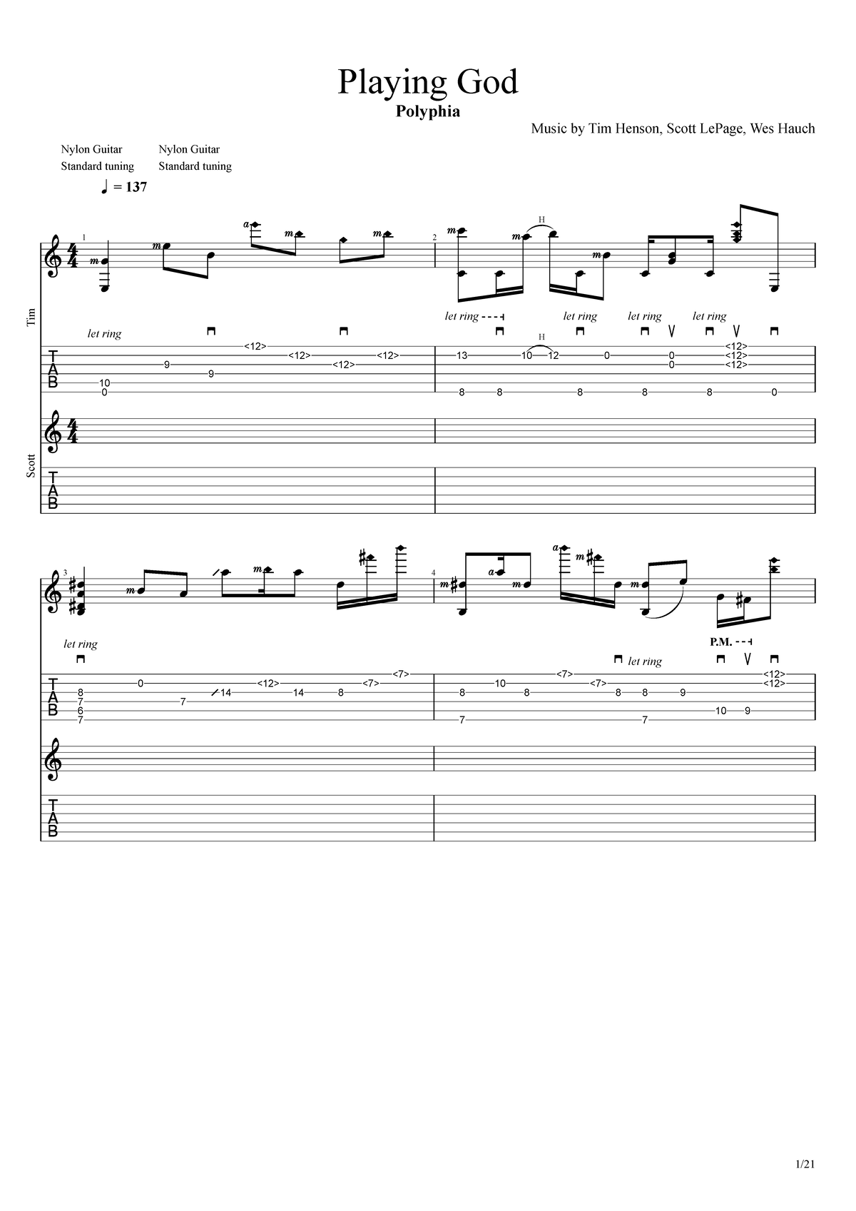 Playing God - Polyphia Tabs - Playing God Polyphia Music by Tim Henson ...