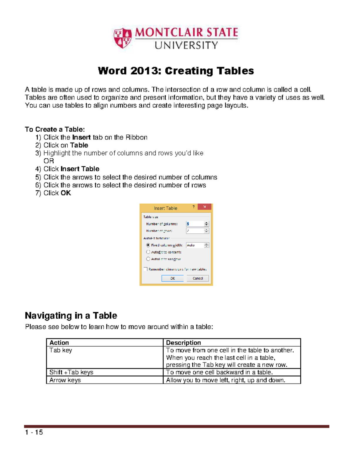 0386 word 2013 creating tables - COFD5111 - Studocu