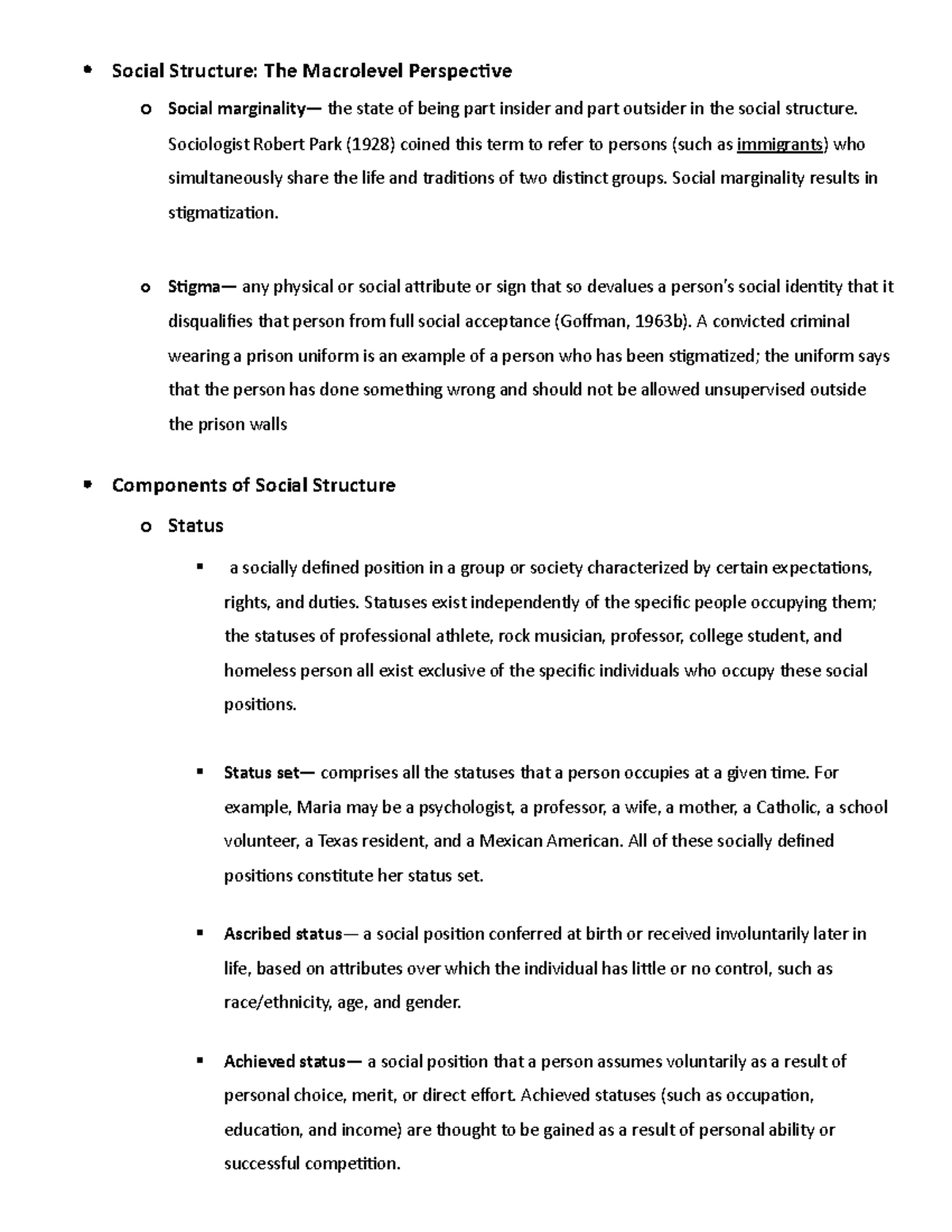 CHapter 5 social structure and interaction - Social Structure: The ...