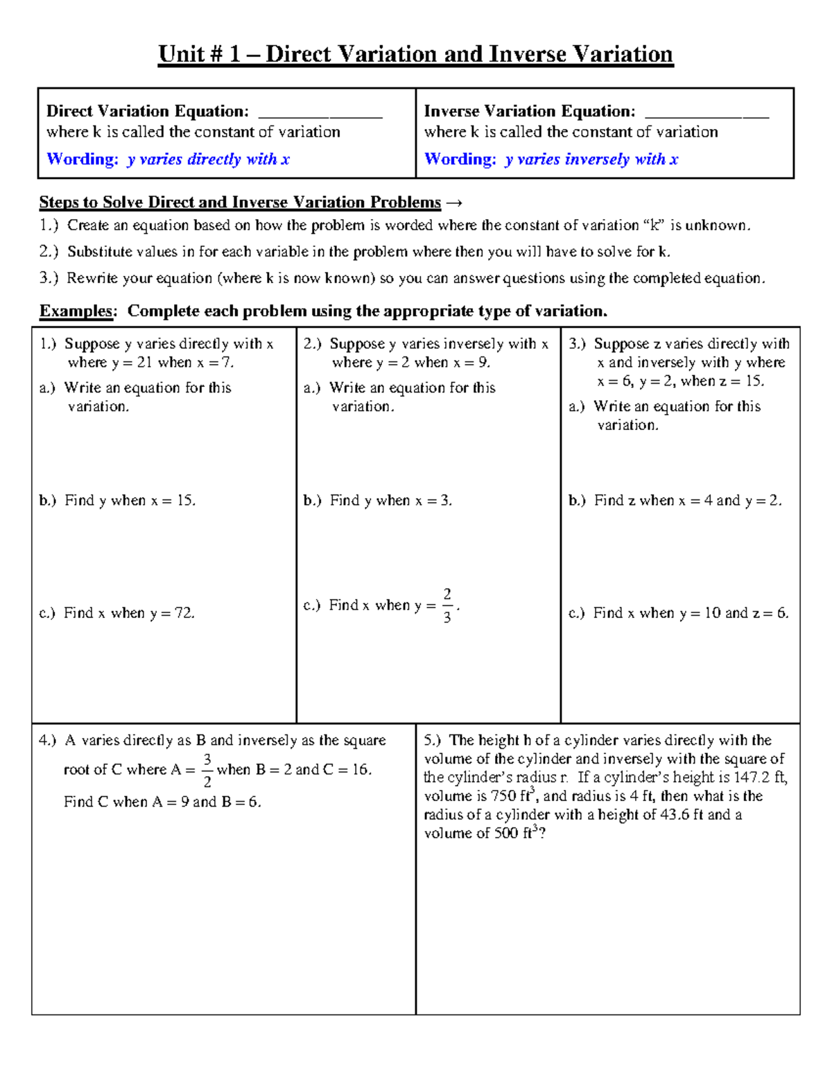 direct-and-inverse-variation-notes-create-an-equation-based-on-how