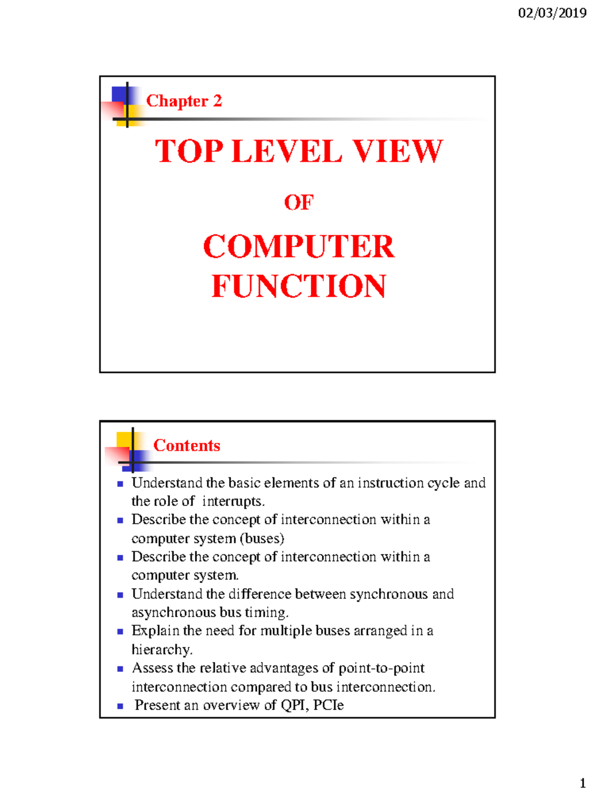 Chapter-2 - Thầy Đoan - Chapter 2 TOP LEVEL VIEW OF COMPUTER FUNCTION ...