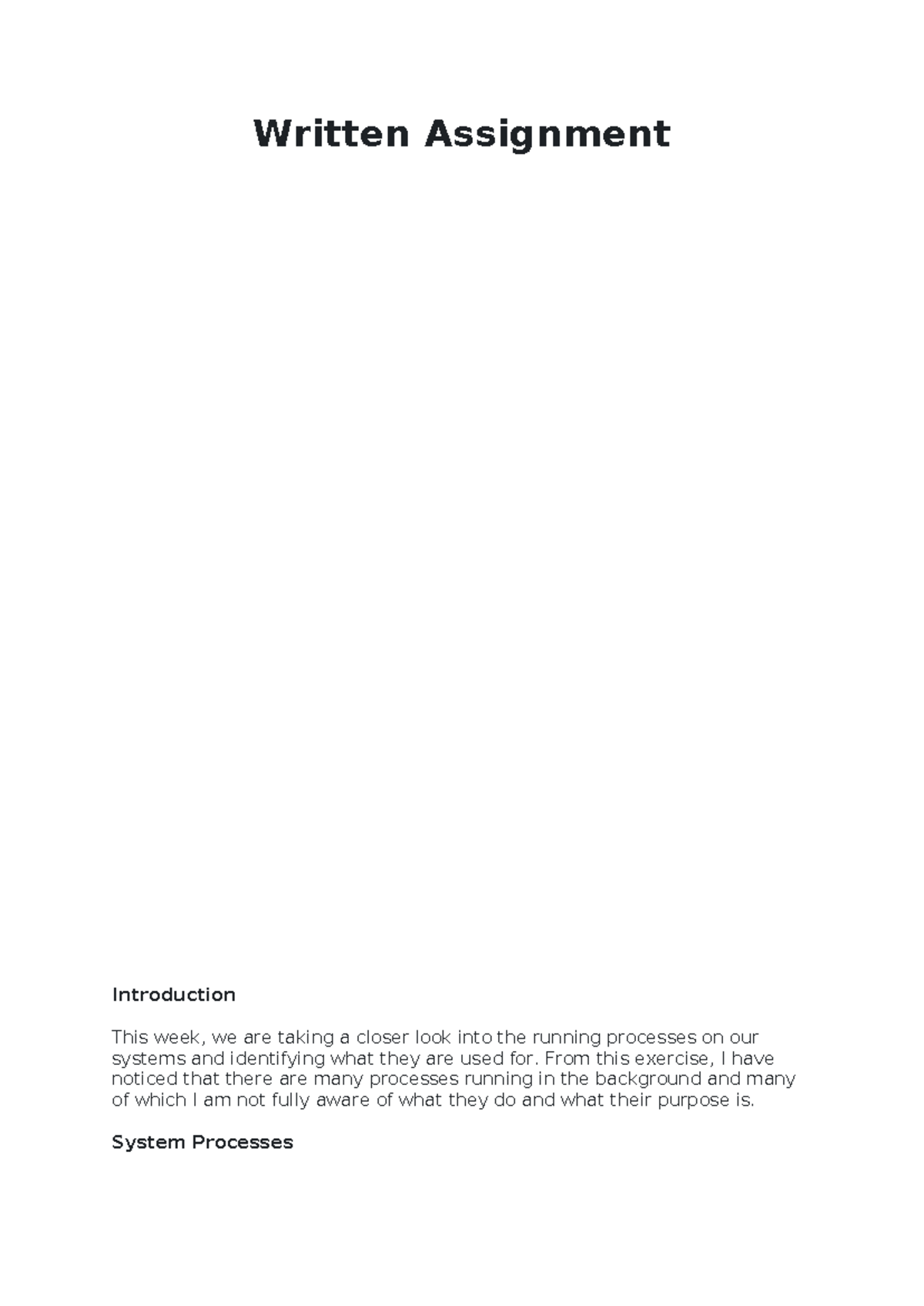 Written Assignment Pcdox - Written Assignment Introduction This week ...