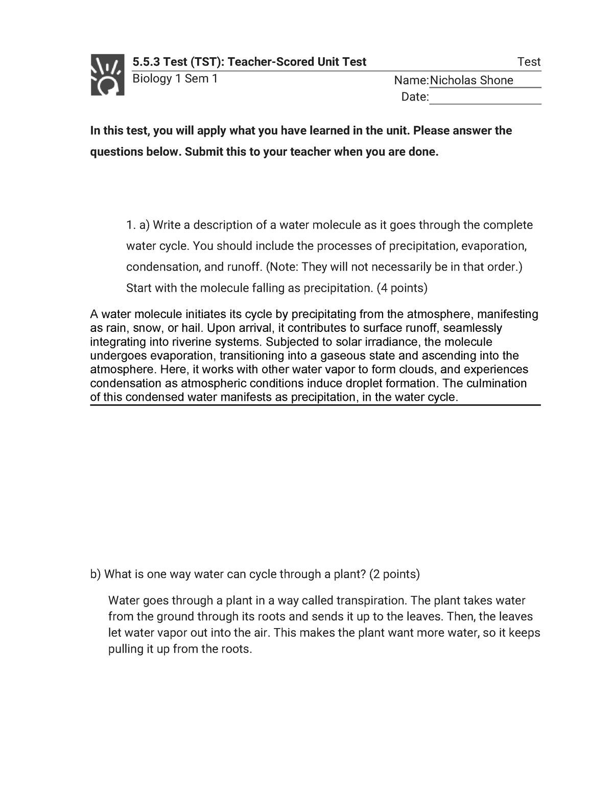 5.5.3 Test (TST) - Teacher-Scored Unit Test (Test) - 5.5 Test (TST ...