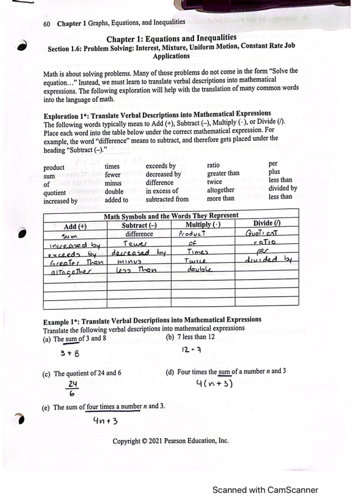 Math 131 Section 1.6 - 60 Chapter 1 Graphs, Equations, And Inequalities ...