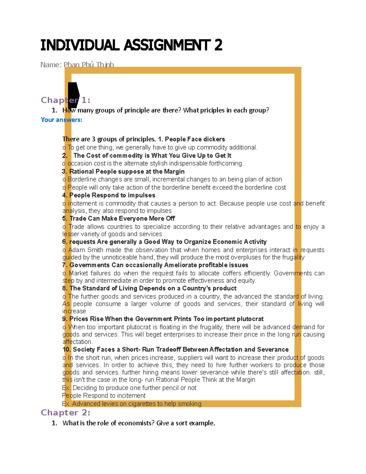 Individual assignments 2 - INDIVIDUAL ASSIGNMENT 2 Name: Phan Phú Th ...